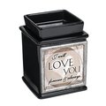 Dicksons Dicksons IW66BK I Will Love You Forever Always Interchangeable Fragrance Wax or Essential Oil Warmers - Black IW66BK